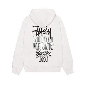 Felpa con cappuccio Stussy bianca