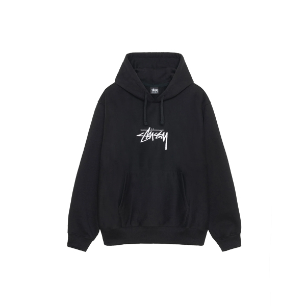 Felpa con cappuccio Stussy nera Felpa con cappuccio Stussy nera