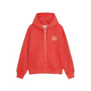 Felpa con cappuccio Nike Stussy rossa